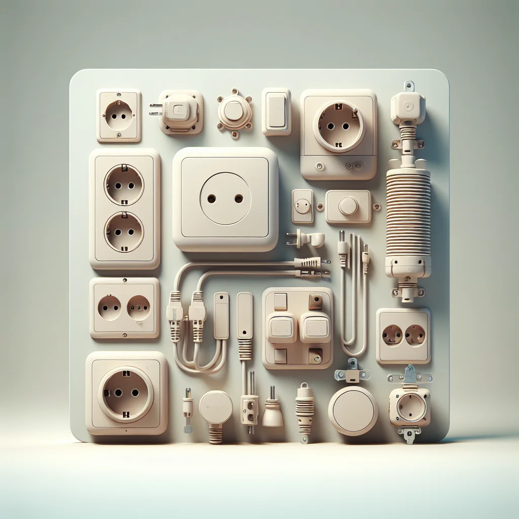 Gniazda, wtyki, akcesoria montażowe