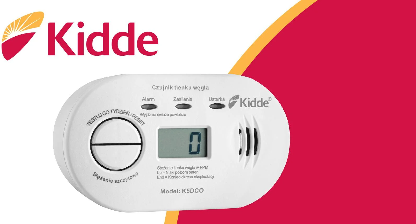 Gdzie najlepiej zamontować czujnik czadu Kidde K5DCO?