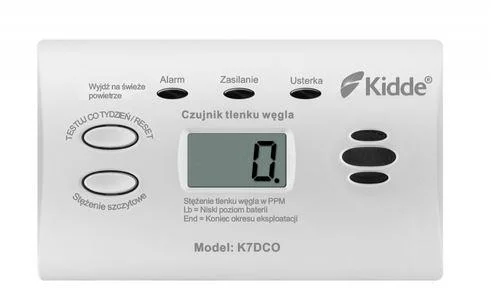 CZUJNIK CZADU Kidde K7DCO - najważniejsze cechy: