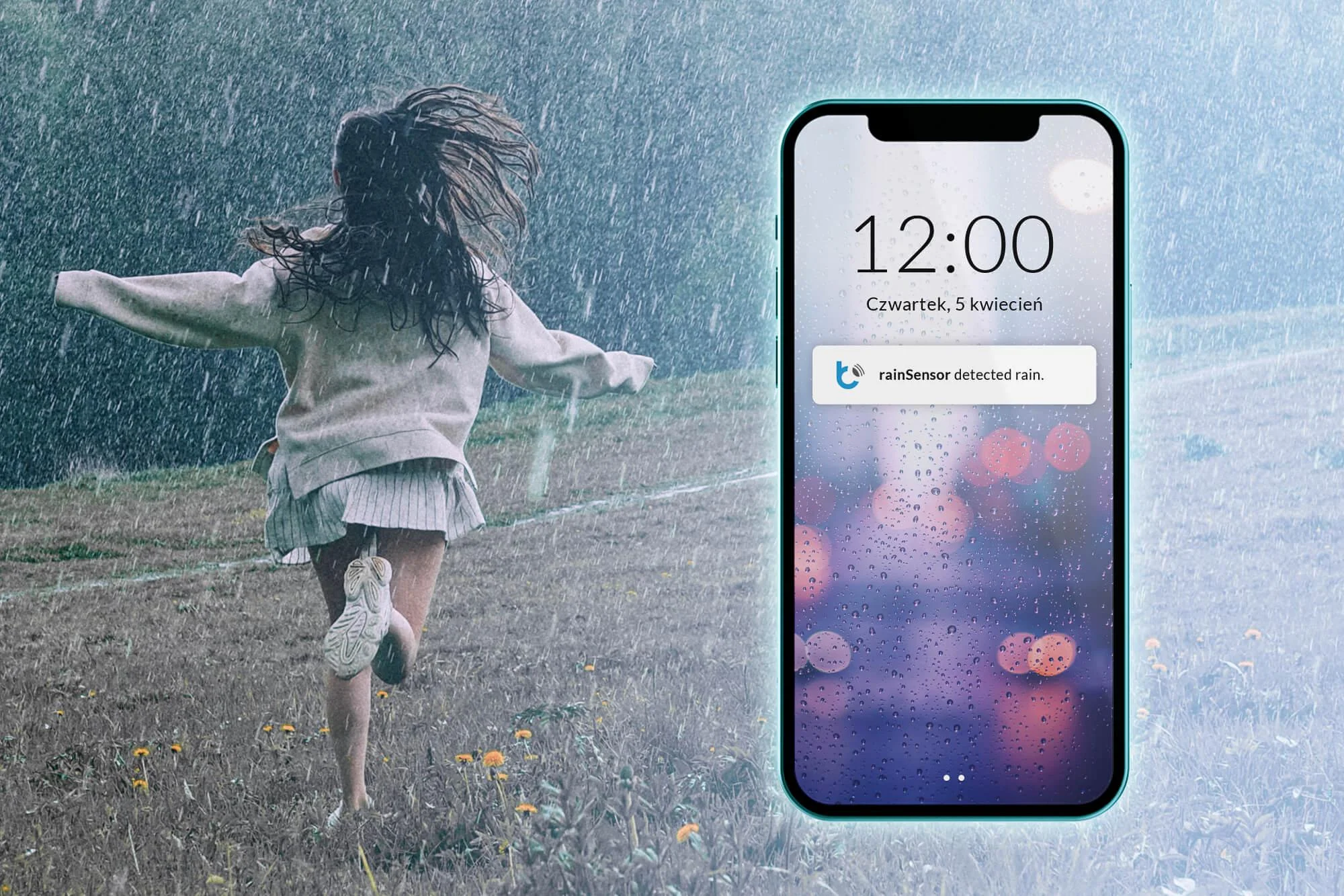 Inteligentny czujnik deszczu Wi-Fi BleBox rainSensor - powiadomienia na jedno wyciągnięcie ręki (ze smartfonem)