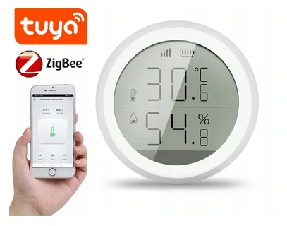 CZUJNIK TEMPERATURY / WILGOTNOŚCI: ZigBee TUYA iOS ANDROID