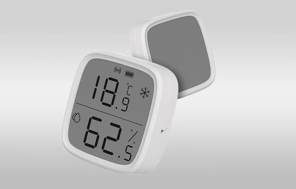 Inteligentny czujnik temperatury i wilgotności z wyświetlaczem LCD Sonoff SNZB-02D - szwajcarski higrostat dla większej dokładności urządzenia