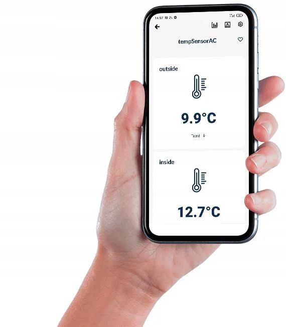 BleBox tempSensorAC v2 - nowoczesny czujnik temperatury z możliwością kontroli przez aplikcję mobilną wBox