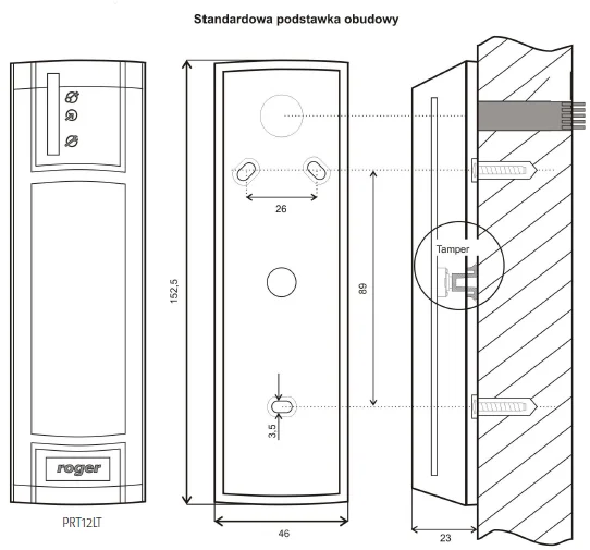czytnik zblizeniowy roger prt12lt bk 16267d86479149f9b14542cdbc823af3
