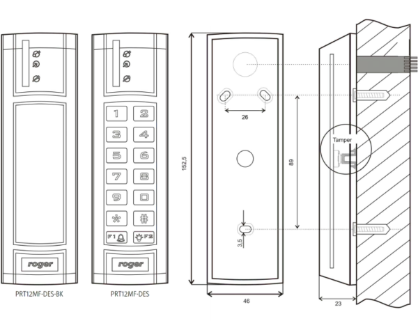 czytnik zblizeniowy roger prt12mf des bk 184d082c0c63421dbd6bd9492ca35f4e