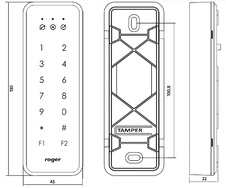 WIDOK ORAZ SPOSÓB INSTALACJI PRT84MF-B