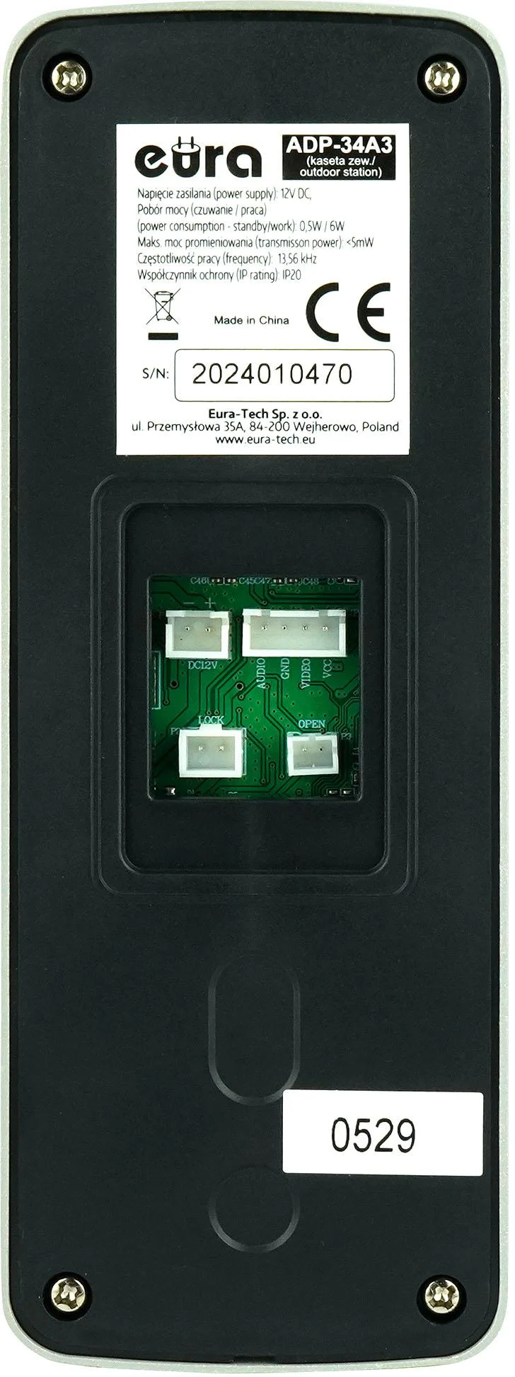 Domofon EURA ADP-34A3 czarny 