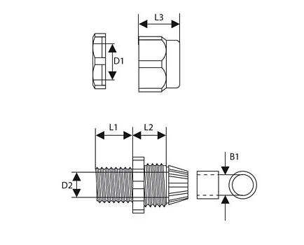 dawnica kablowa z gwintem pg 7 jasnoszary 1szt 2aa27361d96340feb45fe28a6ffce07f