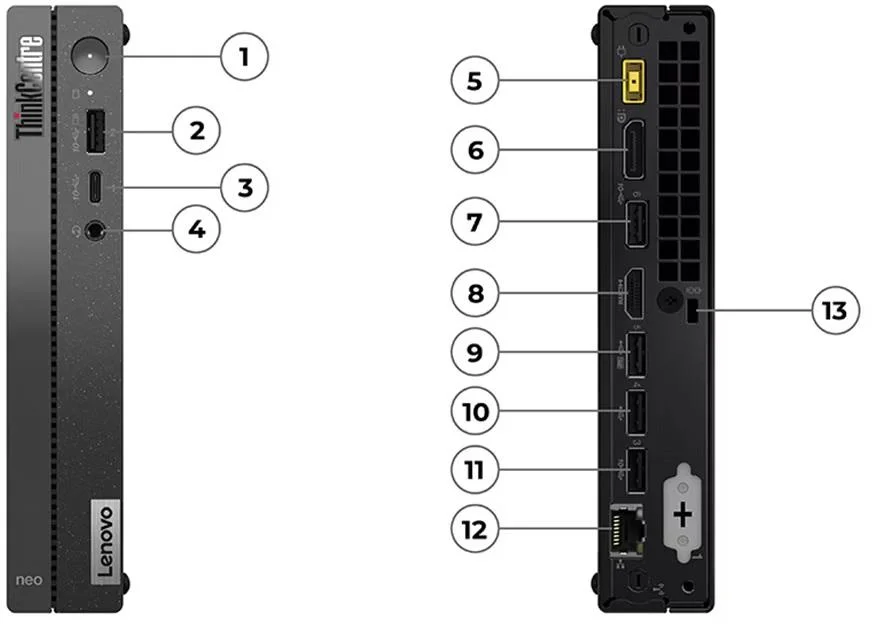 Desktop Lenovo ThinkCentre Neo 50q Tiny G4 i5 16GB 1TB Win11 Pro HDMI DisplayPort