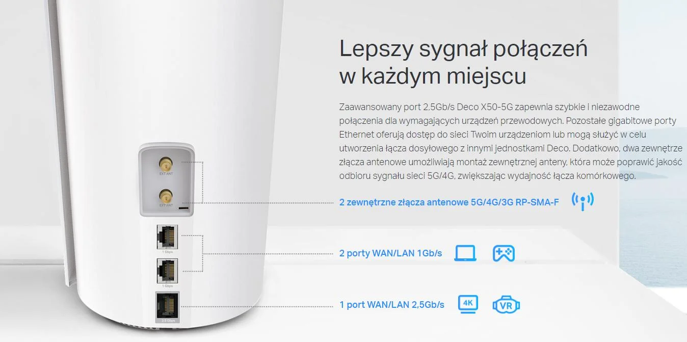 DOMOWY SYSTEM WI-FI MESH TP-LINK DECO X50-5G