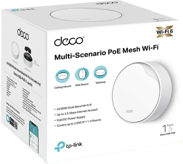 domowy system wi fi mesh tp link deco x50 poe1 pack f93378878b314327ac800fb471105399