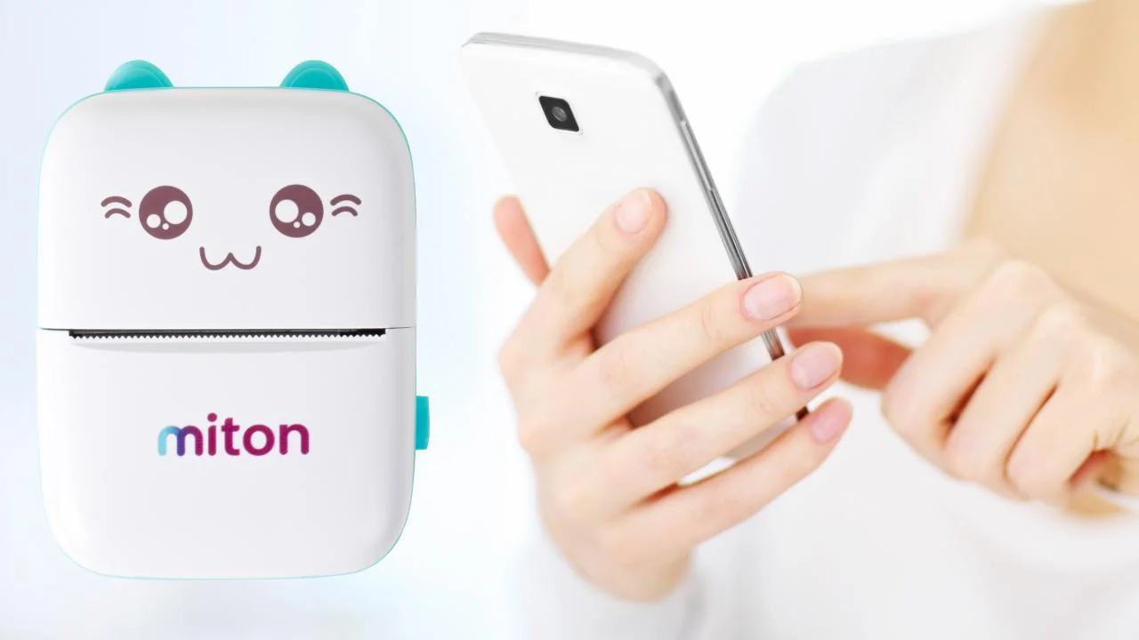 Urocza, poręczna drukarka termiczna kompatybilna z aplikacją Fun Print dostępną na iOS i Android - połącz się i drukuj!