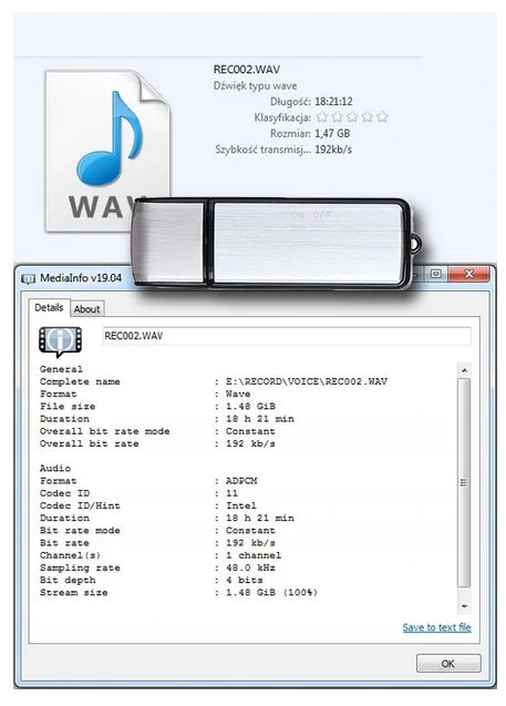 W 100% POTWIERDZONE PARAMETRY: