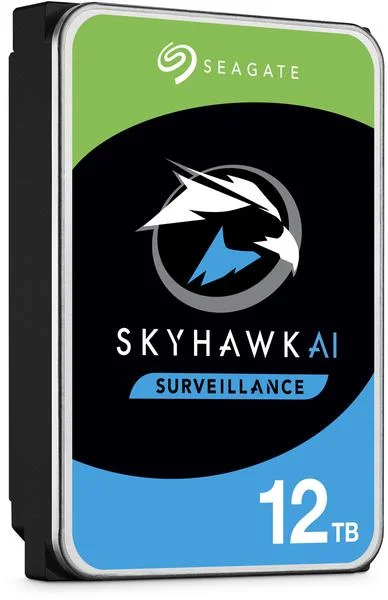 Dysk HDD do rejestratora SEAGATE SkyHawk AI ST12000VE003 12TB - Zobacz więcej. Przechowuj więcej.
