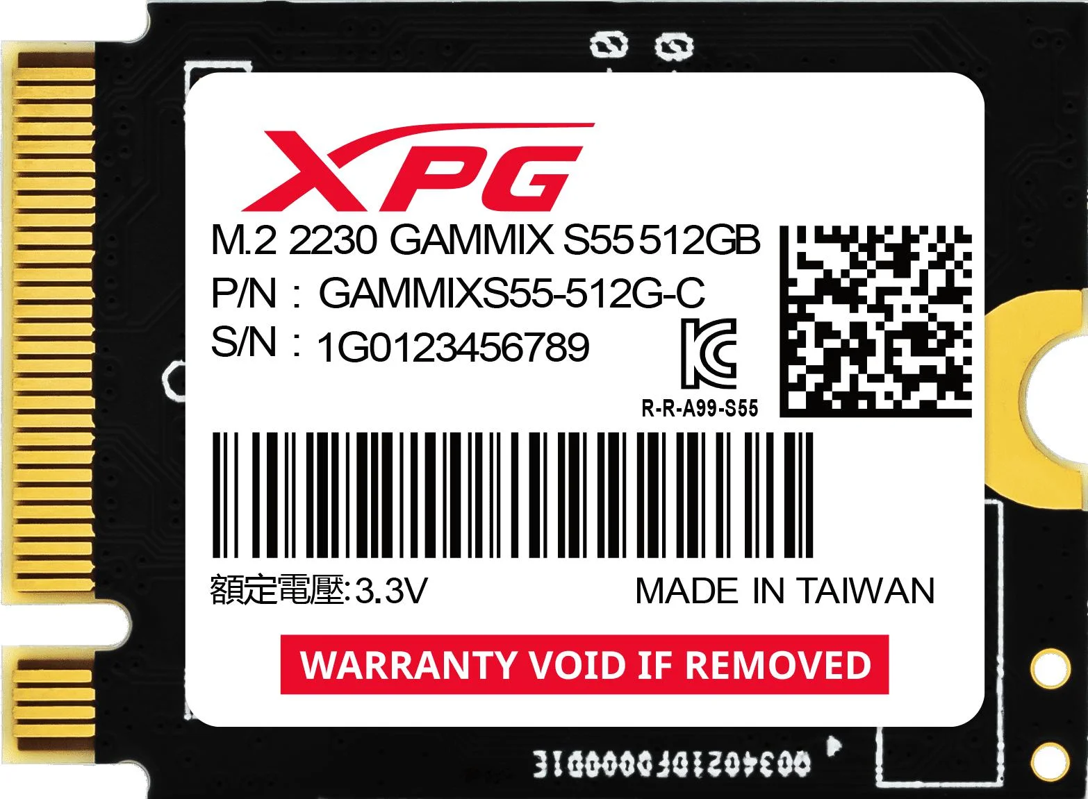 Dysk SSD – Adata XPG GAMMIX S55 512GB M2230