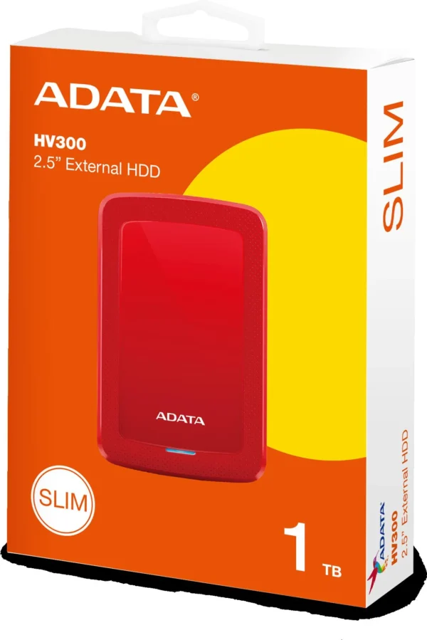 dysk zewnetrzny adata dashdrive hv300 1tb 25 usb31 czerwony 0888e365765e4f909886722a6c49da25