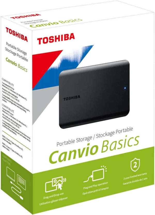 dysk zewnetrzny toshiba canvio basics 25inch 2tb external hd d966826d9ef54dc9b2d834952f7a256b
