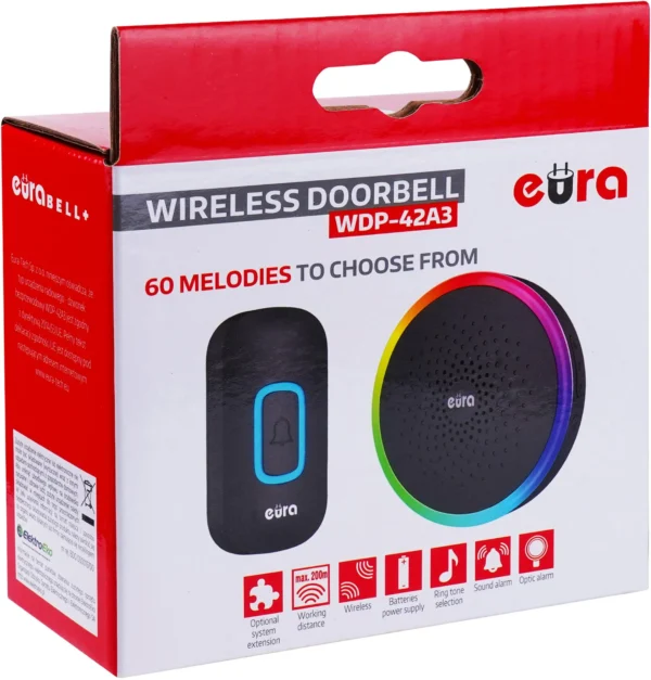 dzwonek bezprzewodowy eura wdp 42a3 czarny 9405ae66ad784669977430cd52af2348