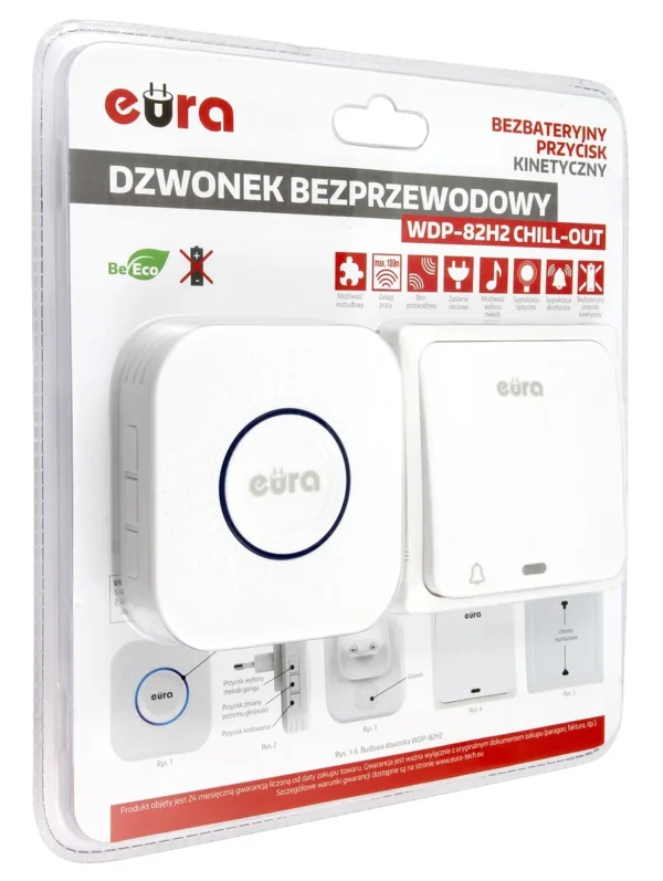 dzwonek bezprzewodowy eura wdp 82h2 bezbateryjny przycisk ki 4bccd086861e45bd936e79017b9e80e9