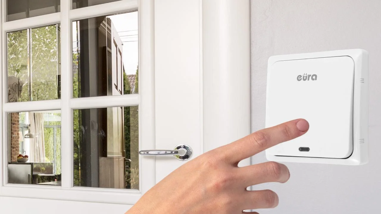 Eura Kinetic WDP-82H2v2R CHILL-OUT - dzwonek bezprzewodowy z przyciskiem kinetycznym pozbawionym konieczności używania baterii