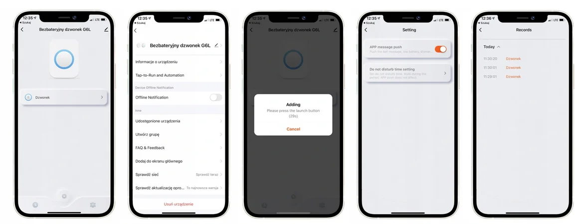 PIERWSZY BEZBATERYJNY DZWONEK Z WBUDOWANYM MODUŁEM WIFI I OBSŁUGĄ W APLIKACJI TUYA