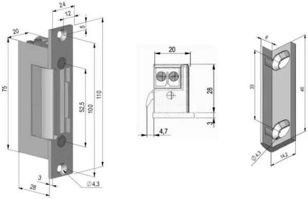 elektrozaczep symetr z pamiecia i blokada scot es s12acdc mb 28293984f07447a5a0ddf62ece428318