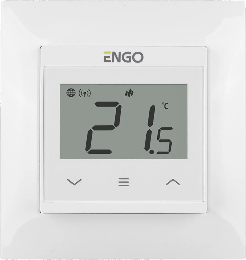 ENGO Controls E55-W - Internetowy, podtynkowy regulator temperatury do ramki 55x55, Wi-Fi