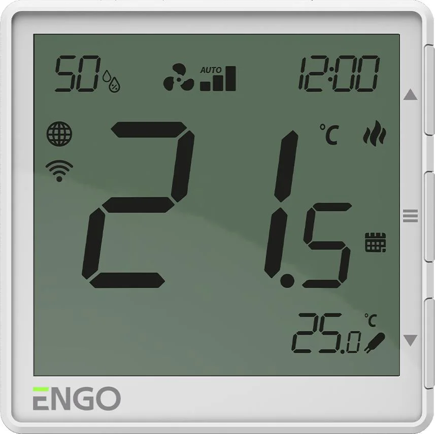 ENGO Controls EFAN-230W - Regulator klimakonwektorów biały 230V, Internetowy, podtynkowy , WIFI