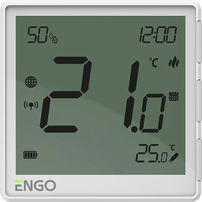 ENGO Controls EONE-BATW - Regulator temperatury, bateryjny (Li-Ion), biały, Internetowy, akumulatorowy, ZigBee, natynkowy