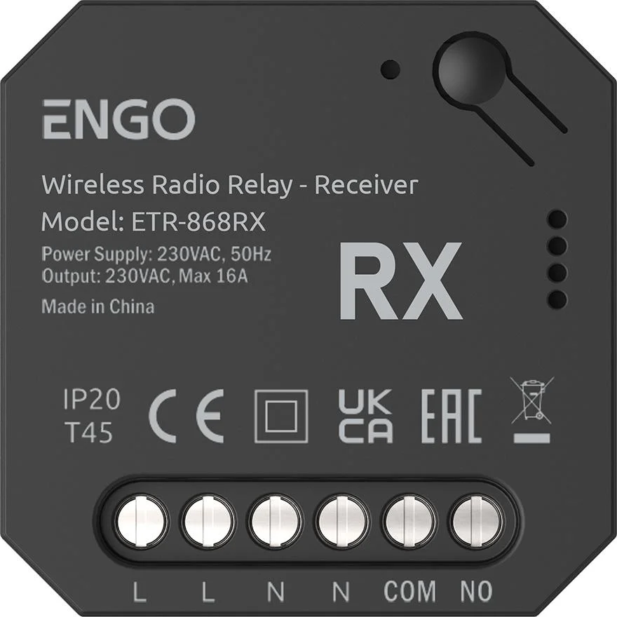 ENGO Controls ETR-868RX - Dodatkowy odbiornik do przekaźnika bezprzewodowego EngoLink ETR-868