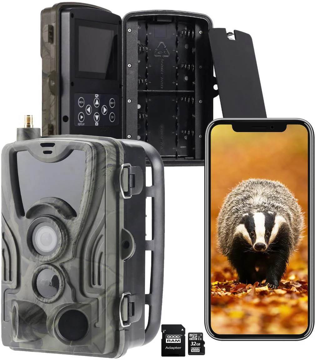 Kamera leśna HC801A 40NM - fotopułapka z szerokokątnym obiektywem i zdjęciami w jakości 12MPx