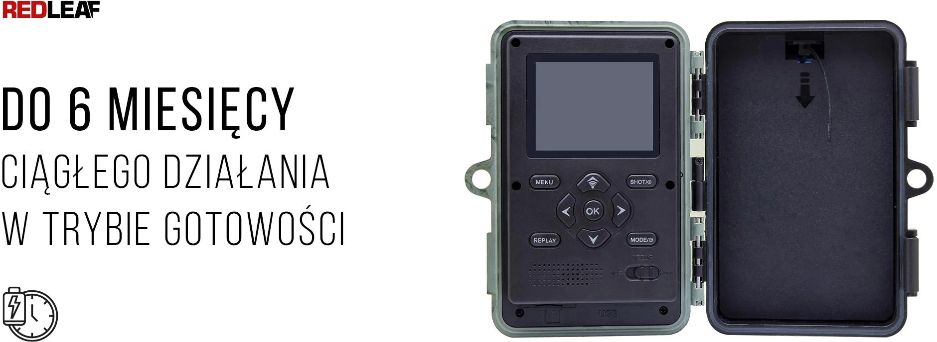 Do 6 miesięcy działania na 1 zestawie baterii