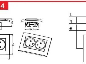 gniazdo podwojne vcx wesa lc 14 biay 922fbbbdfd06401fbc3474d74b6591b5