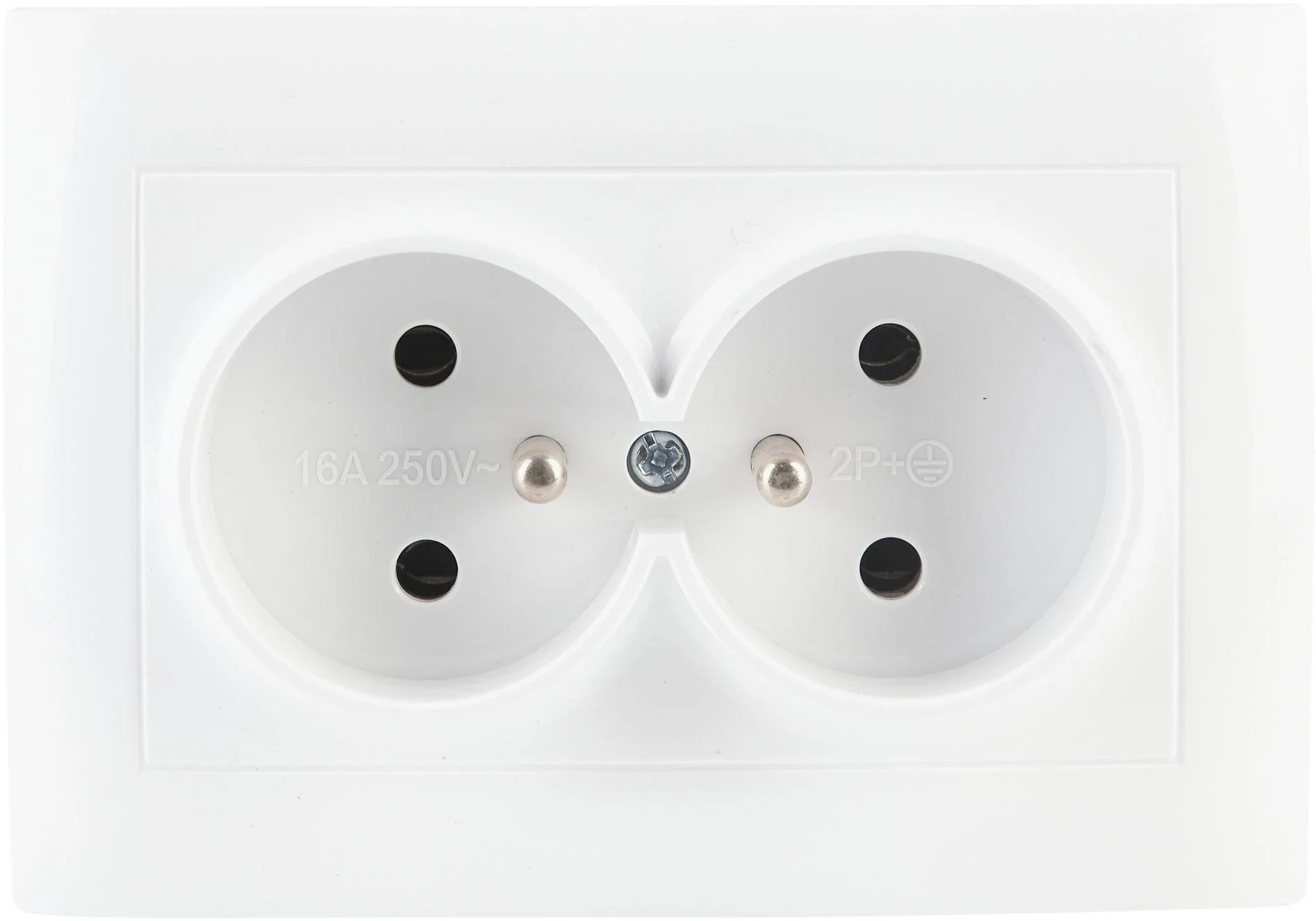 Gniazdo podwójne z uziemieniem VCX LC 16