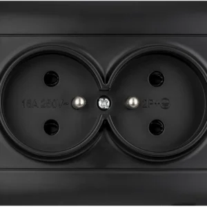 gniazdo podwojne z uziemieniem vcx wesa lc 16 czarny ba9cca8156b64bfdb40a7751556201e9