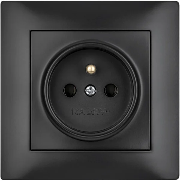 gniazdo pojedyncze z uziemieniem vcx wesa lc 13 czarny ebe08a3219fb4ca9a8e1ab38e585e6c6