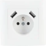 gniazdo pojedyncze z uziemieniem z usb vcx wesa lc 13a biay 65db1a74f04544bdb9d585e3df527613