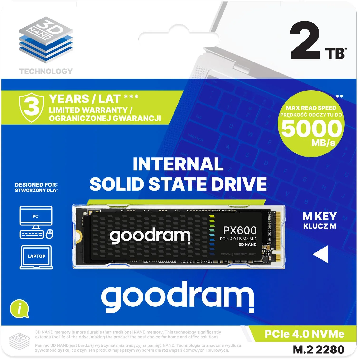 GOODRAM Dysk SSD PX600 2TB M.2 PCIe 4x4 NVMe 2280