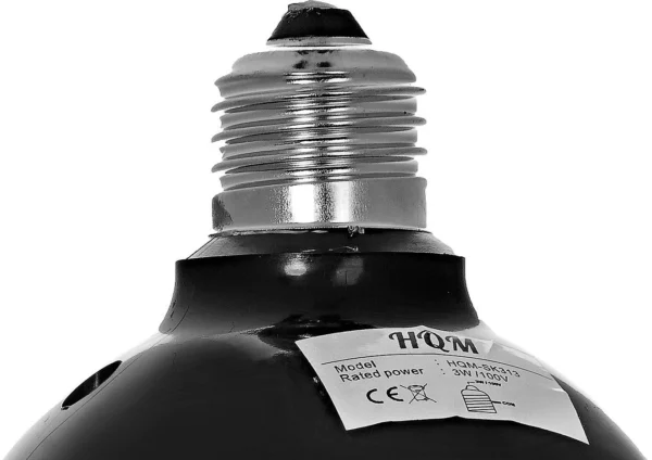 gosnik kulowy hqm sk313 3w 100v gwint e27 czarny 726cfa1e961942a0ae82d71bb69fb4a9