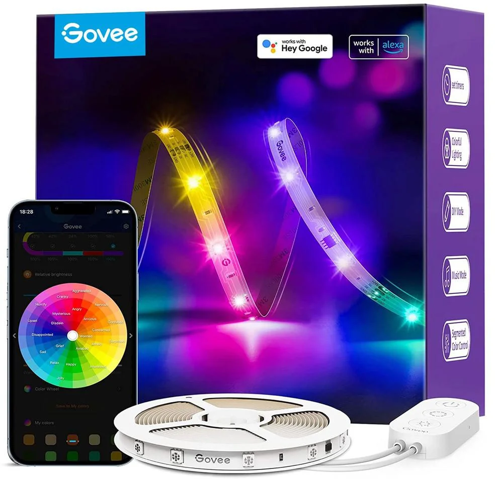 Govee H618C Basic LED Strip Light 10m Taśma LED Wi-Fi, Bluetooth, RGBIC