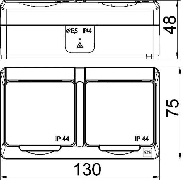 hermes gniazdo hermetyczne podwojne natynkowe z uziemieniem 95b04ec1f7ba4fd1b0607f8058aa92b2