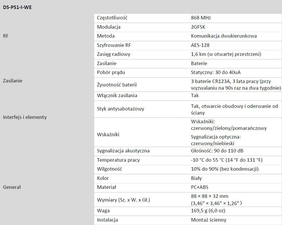 HIKVISION Wewnętrzny sygnalizator alarmowy AX PRO DS-PS1-I-WE/RED