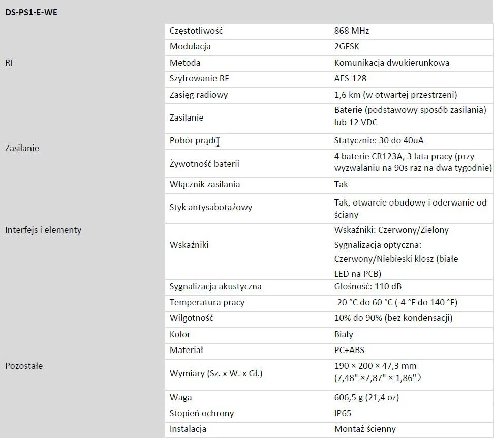 HIKVISION Zewnętrzny sygnalizator alarmowy AX PRO DS-PS1-E-WE(O-STD)/Red