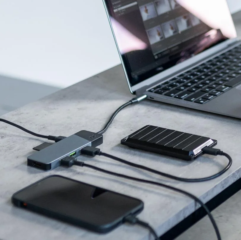 Hub USB 7w1 Green Cell Connect 3x USB-A 3.1 HDMI 4K 60Hz 1x USB-C PD 85W