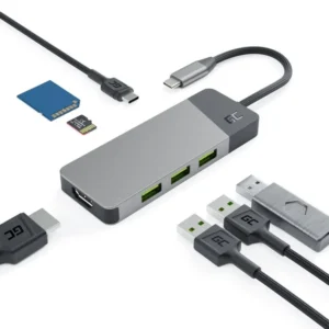 hub usb 7w1 green cell connect 3x usb a 31 hdmi 4k 60hz 1x u a6f2883aaa814d62807b27abe063cb39