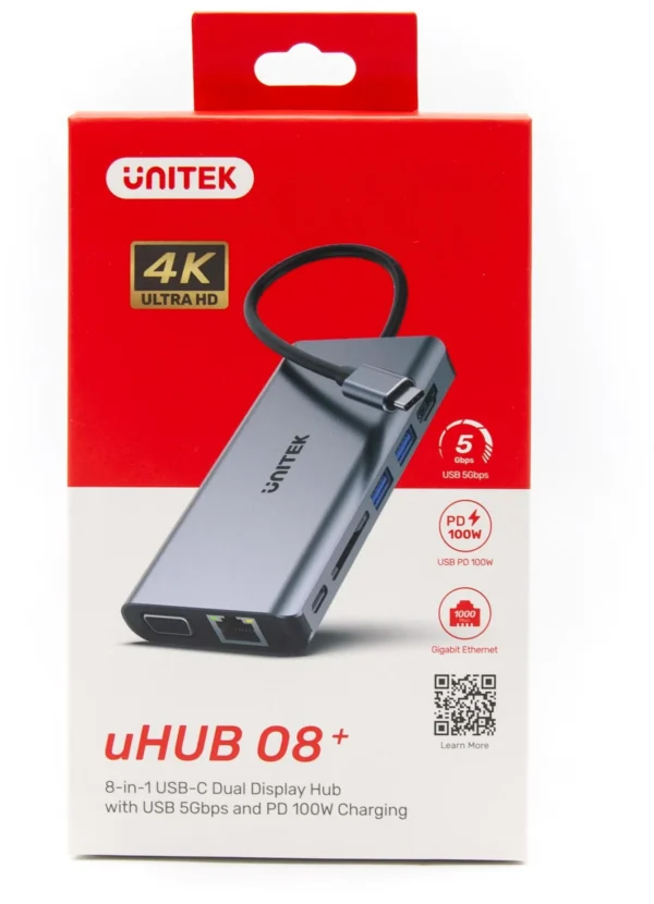 hub usb c unitek d1019b 31 8w1 z power delivery 100w 9d2dc4a0407c42d2935a5f376be33d7a