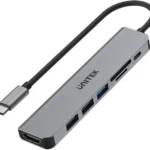 hub usb unitek usb c aluminium 7w1 767499b2dfb142298276f8668ea66c07