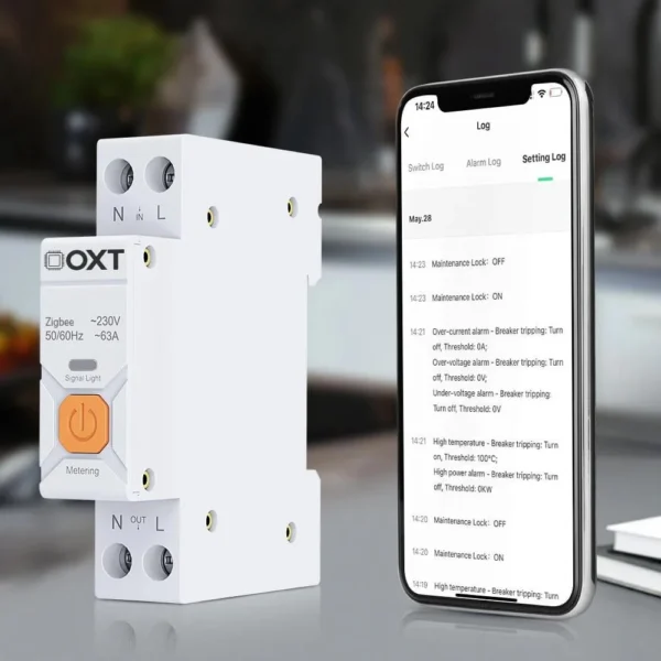 inteligentny sterownik oxt 63a licznik zigbee tuya t337 0ea0d98ff126485385e2f880c341c6fc