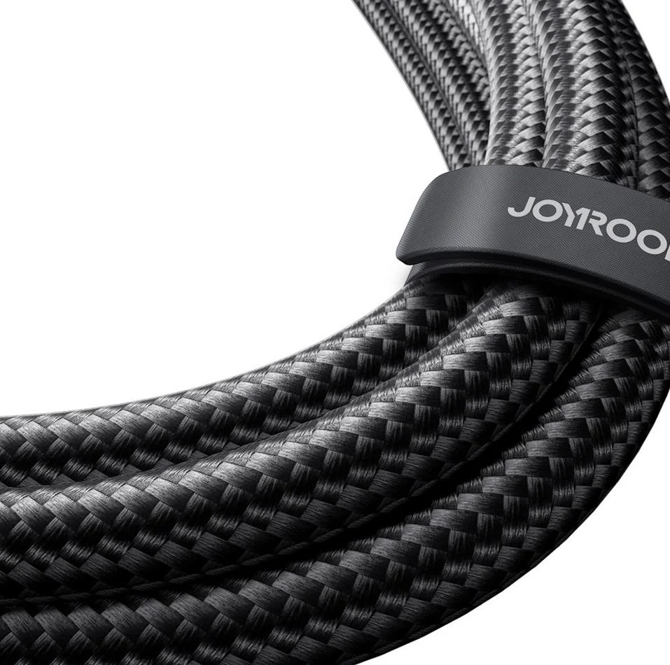 Kabel USB-C / 2x USB-C 150cm 100W Joyroom Speedy SA21-1T2 - wytrzymały pleciony oplot
