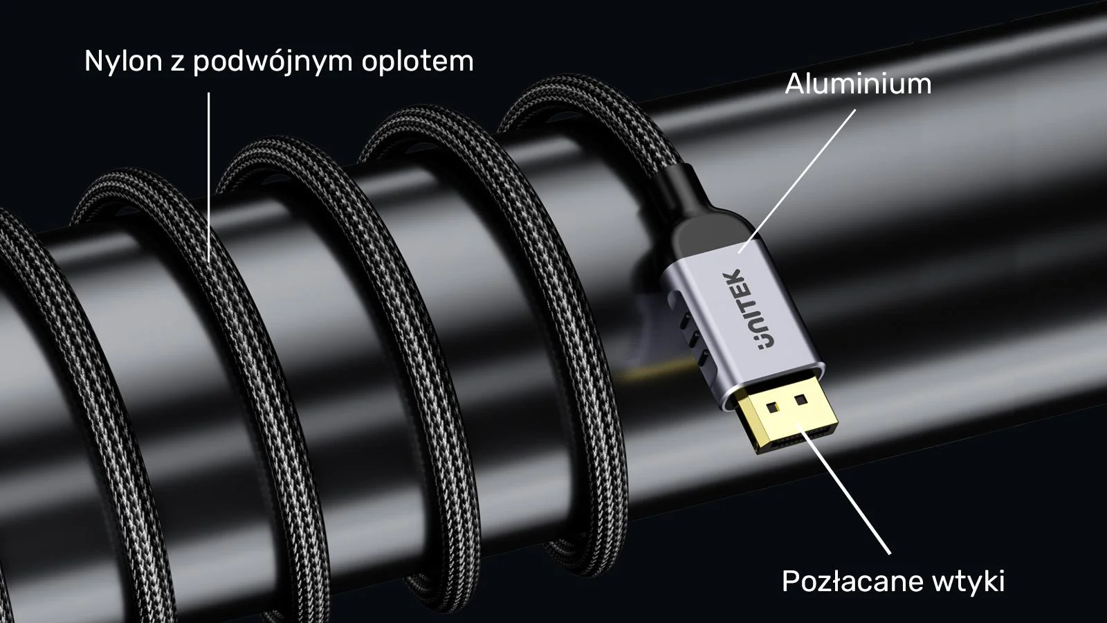 Kabel DisplayPort Unitek 2.1 8K@120Hz 1,5m